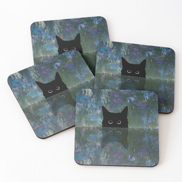 Item preview, Cat Print Monet Waterlily  designed and sold by DesignedbyLove1.
