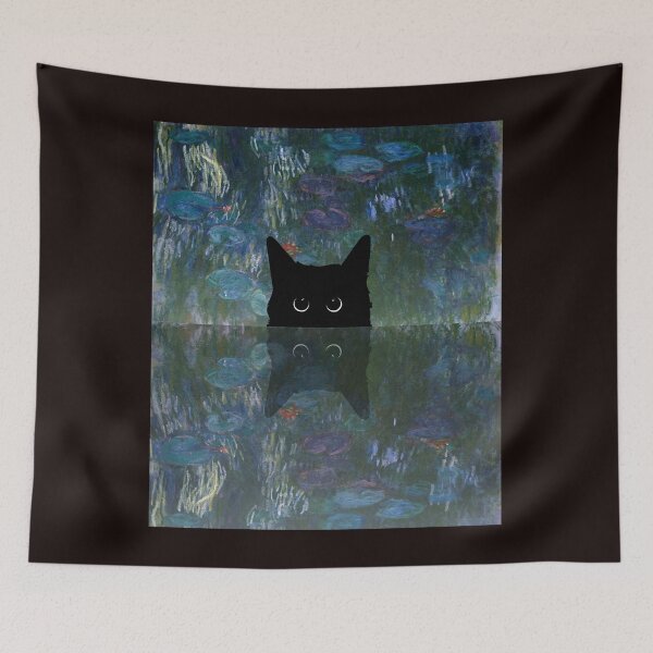 Item preview, Cat Print Monet Waterlily  designed and sold by DesignedbyLove1.