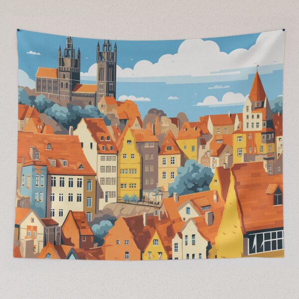 Item preview, A Pop Art Travel Print of Nürnberg - Germany  designed and sold by StudioRedKoala.