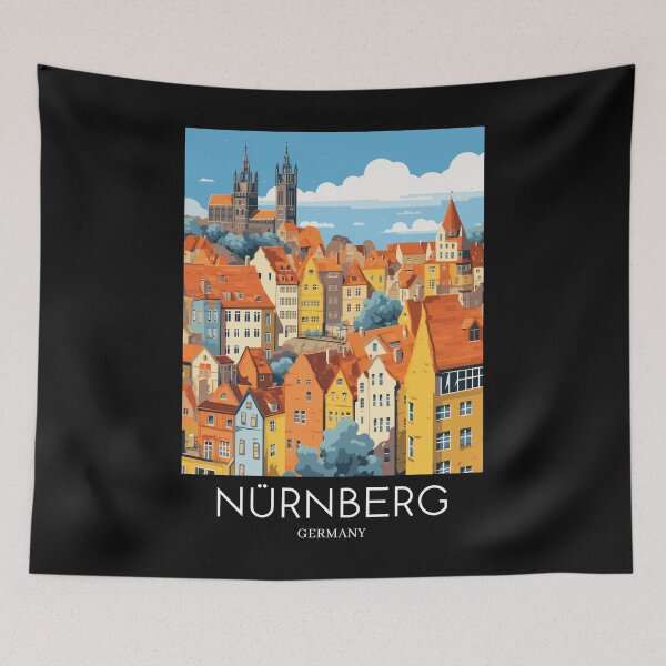Item preview, A Pop Art Travel Print of Nürnberg - Germany  designed and sold by StudioRedKoala.