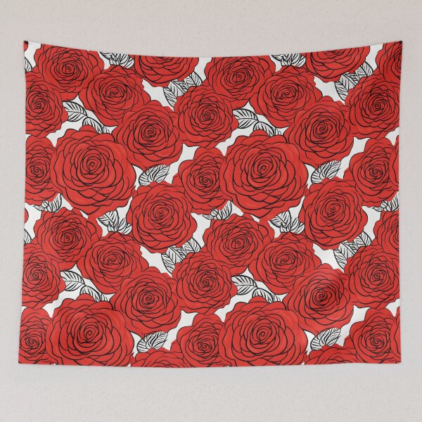 Item preview, Floral red roses seamless pattern designed and sold by ooHalloo.