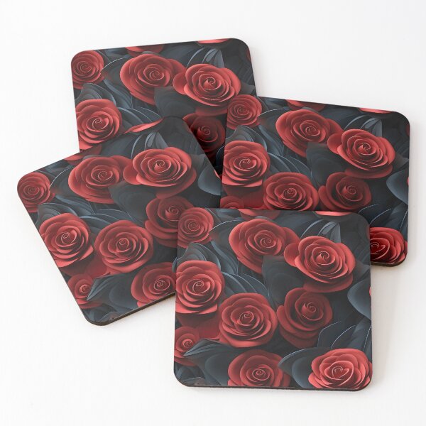 Item preview, Floral red roses seamless pattern designed and sold by ooHalloo.