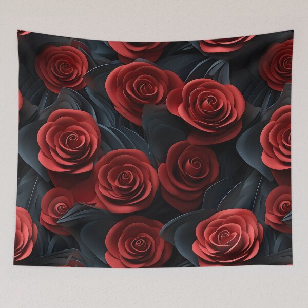Item preview, Floral red roses seamless pattern designed and sold by ooHalloo.