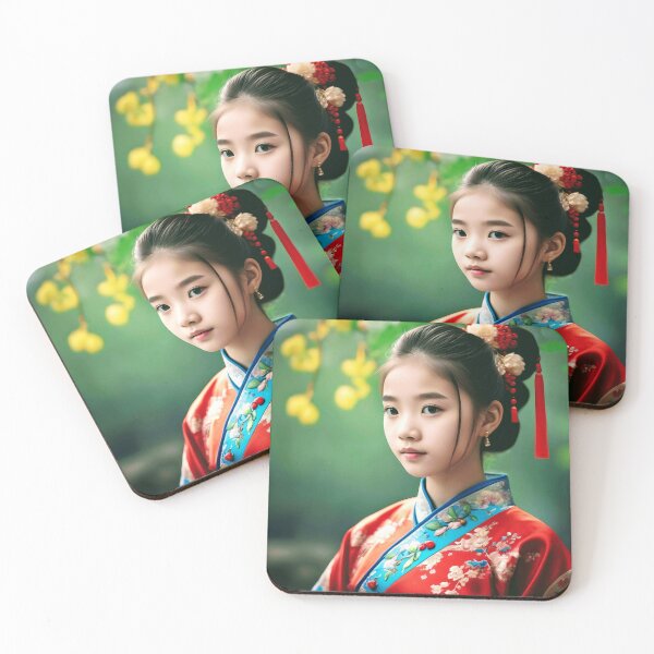 Item preview, Beautiful Asian Girl In A Traditional Dress designed and sold by JoyPhotoArt.