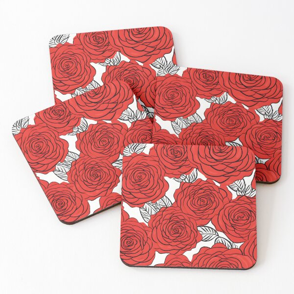 Item preview, Floral red roses seamless pattern designed and sold by ooHalloo.