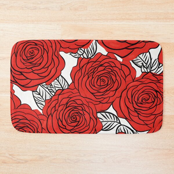 Item preview, Floral red roses seamless pattern designed and sold by ooHalloo.