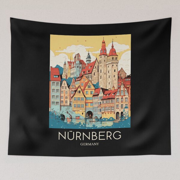 Item preview, A Pop Art Travel Print of Nürnberg - Germany  designed and sold by StudioRedKoala.