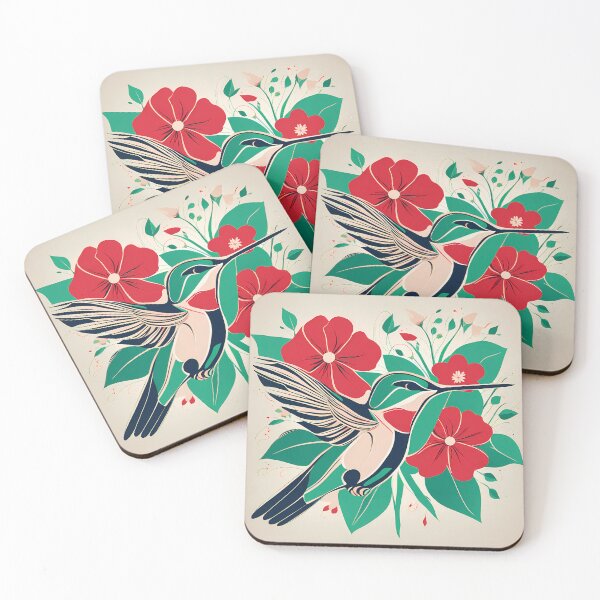 Item preview, humming bird and flowers designed and sold by WATERDUST.