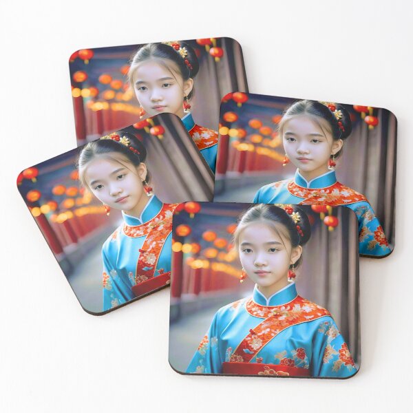 Item preview, Beautiful Asian Girl In A Traditional Dress designed and sold by JoyPhotoArt.