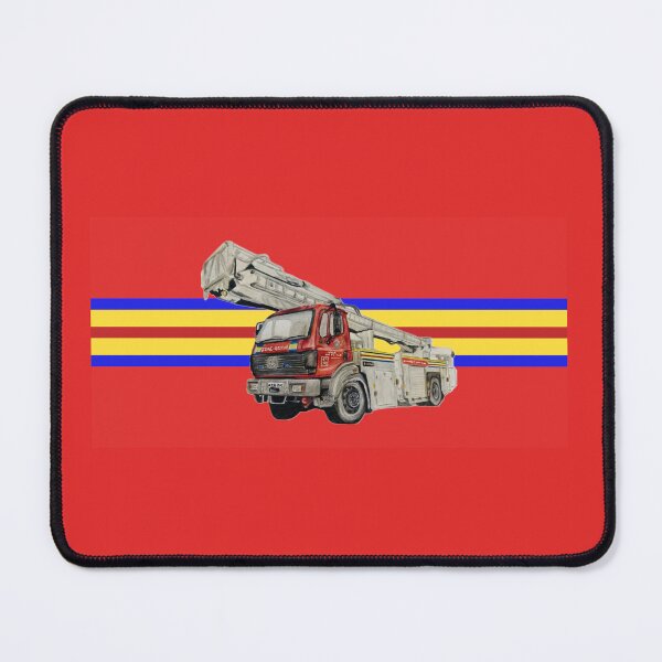 Item preview, Somerset Ariel platform Fire engine other items designed and sold by Truck drawing art.
