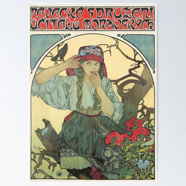Item preview, HD. Moravian teacher choir, by Alphonse Mucha.  (Original colors) designed and sold by MINDTHECHERRY.