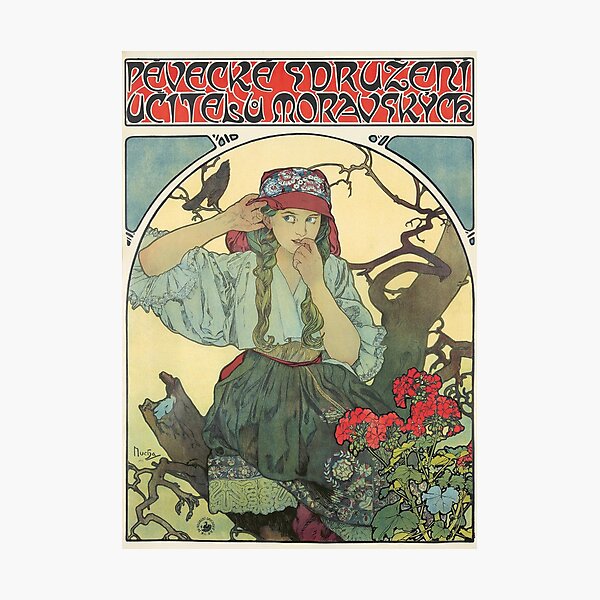 Artikel-Vorschau von HD. Mährischer Lehrerchor von Alphonse Mucha. (Originalfarben), designt und verkauft von MINDTHECHERRY.