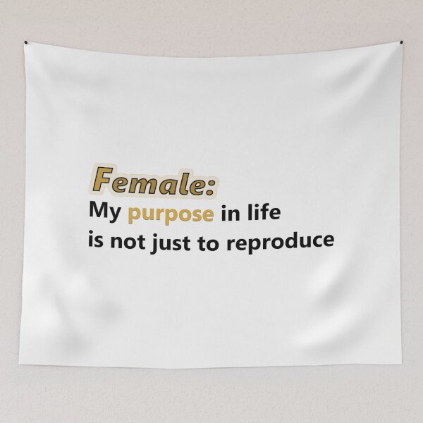 Item preview, Female: My purpose in life is not just to reproduce (gold) designed and sold by UnlockKnowledge.