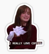 rory gilmore - i really love coffee Sticker