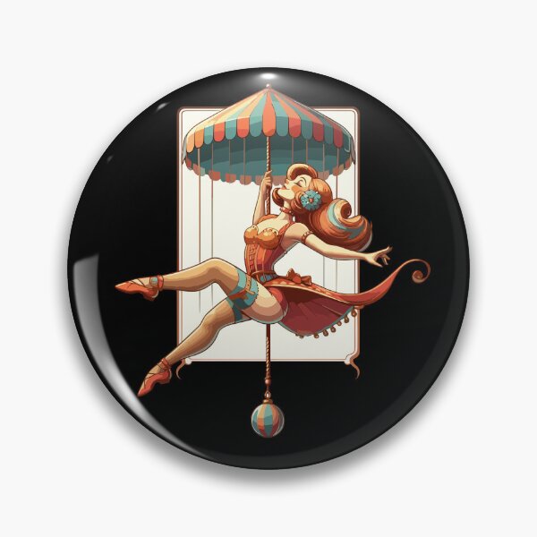 Item preview, Circus girl give show on flying trapeze designed and sold by TomFrontierArt.