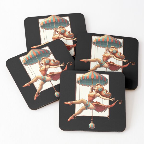 Item preview, Circus girl give show on flying trapeze designed and sold by TomFrontierArt.