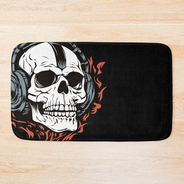 Item preview, Skull, listening music, headphones designed and sold by Slavic1991.