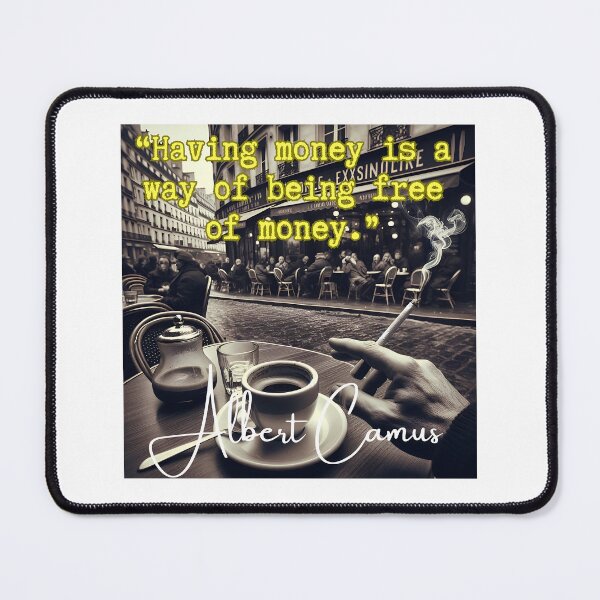 Item preview, Paris café with inspirational quote from Albert Camus designed and sold by Kernow-Clothing.
