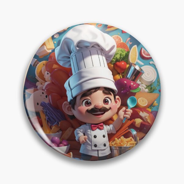 Item preview, Chef's Delight 3D Vector Art Sticker - Culinary Whimsy and Vibrant Cooking Joy designed and sold by zax454.