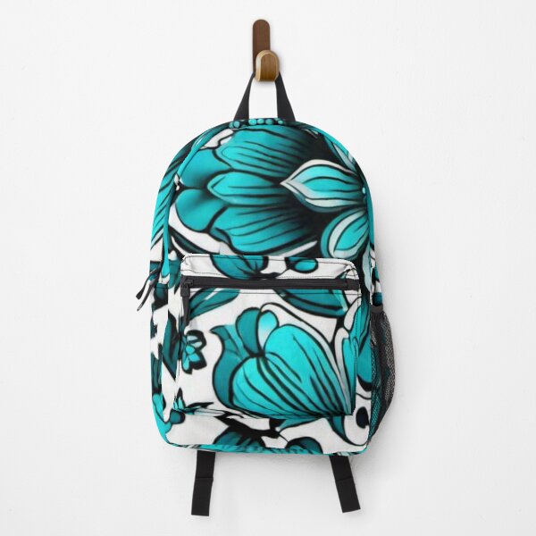Item preview, Turquoise flower print designed and sold by MatrixTattoo.