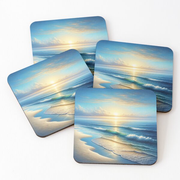 Item preview, Serene Seaside Sunrise designed and sold by BestArtByArvind.