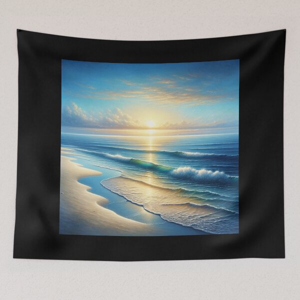 Item preview, Serene Seaside Sunrise designed and sold by BestArtByArvind.