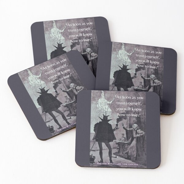 Item preview, Johann Wolfgang von Goethe quote: 'As soon as you trust yourself, you will know how to live.' designed and sold by artbleed.