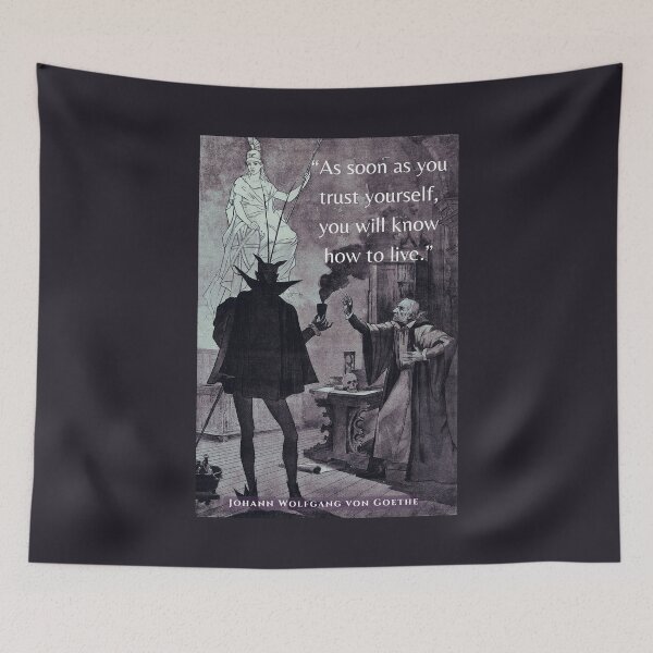 Item preview, Johann Wolfgang von Goethe quote: 'As soon as you trust yourself, you will know how to live.' designed and sold by artbleed.