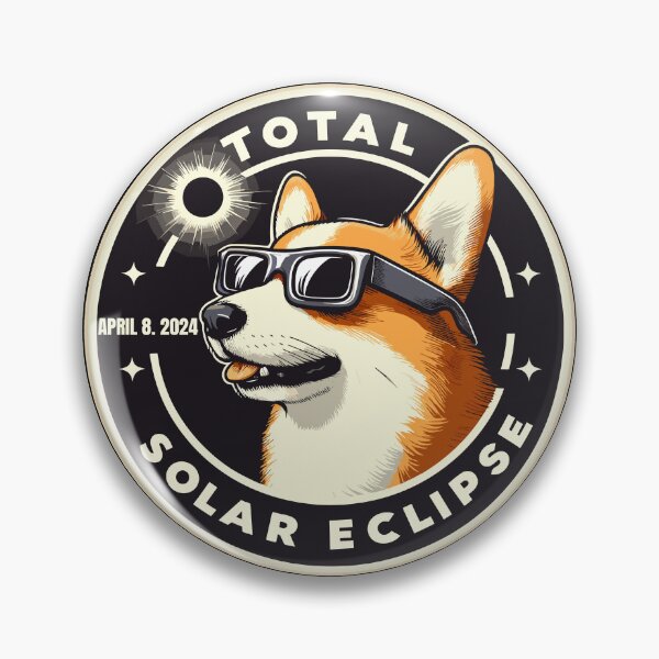 Artikelvorschau, Lustige Corgi Totale Sonnenfinsternis 2024 entworfen und verkauft von TomFrontierArt.