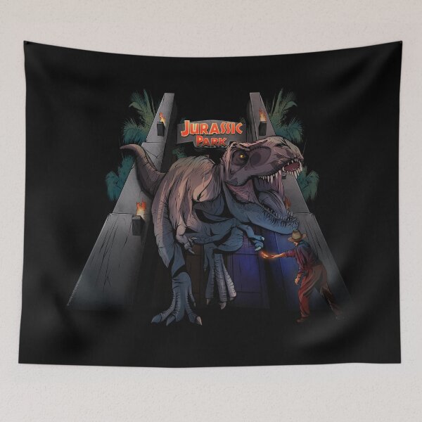 Item preview, Jurassic Park - Tyrannosaurus rex and Dr. Alan Grant designed and sold by Mariia Berezhna.