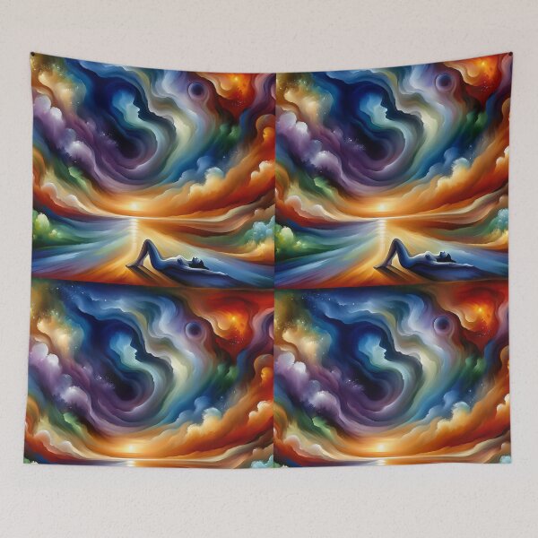 Item preview, Serenity Swirls: Yoga Bliss in Cosmic Energy Art designed and sold by ElLocoMus.