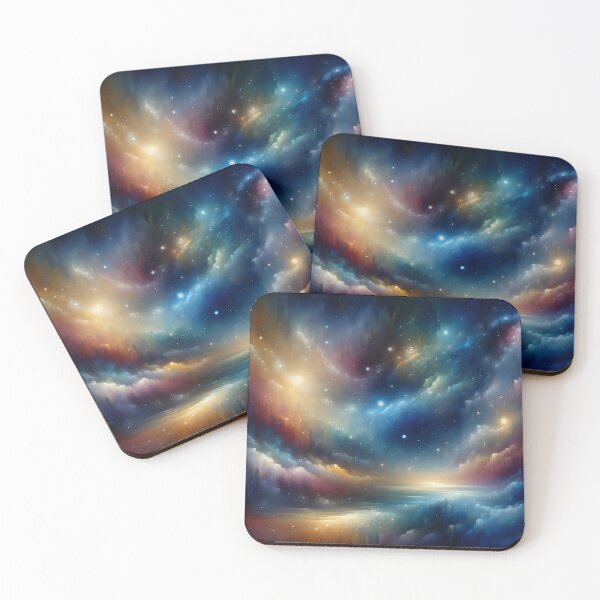 Item preview, Cosmic Embrace: Ethereal Stardust Caress in Surreal Hues designed and sold by ElLocoMus.