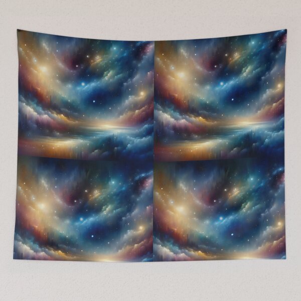 Item preview, Cosmic Embrace: Ethereal Stardust Caress in Surreal Hues designed and sold by ElLocoMus.