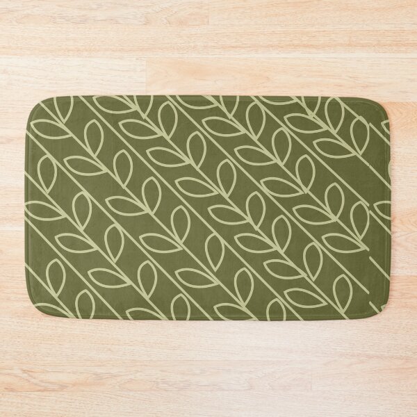 Item preview, Green Grey Color Floral Leaf Pattern  designed and sold by Nisha Prabhu.