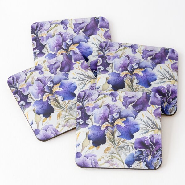 Item preview, Iris Tile 29: Royal Palette Velvet Kisses in Golden Sunbeams and Purple Fire designed and sold by TheBrainArt.