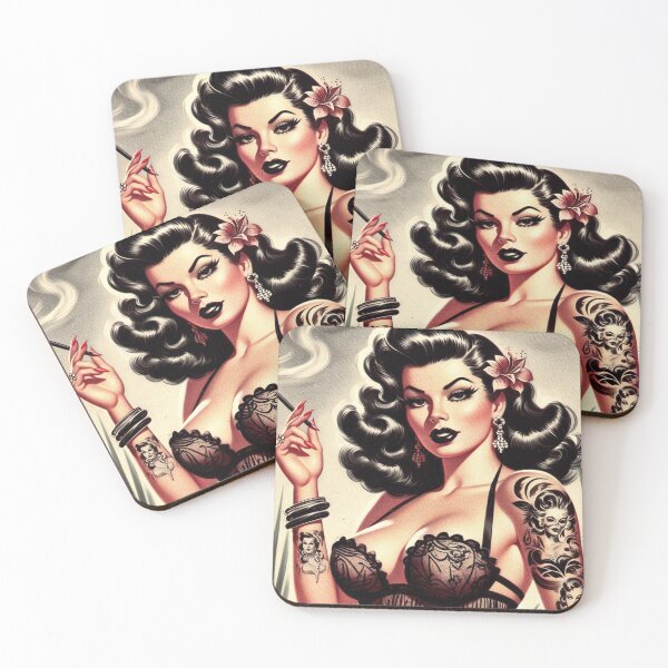 Item preview, Vintage Goth Girl designed and sold by PulpVintage.