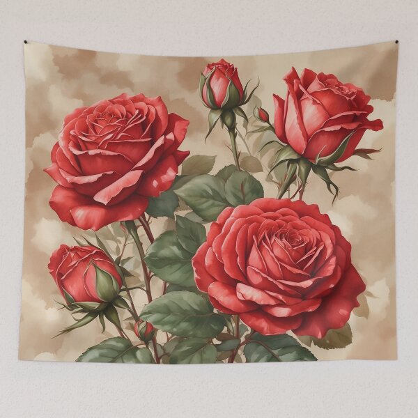 Item preview, Vintage Red Roses designed and sold by Neranchara.