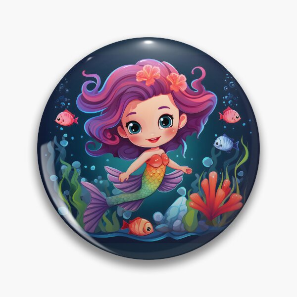 Item preview, Coralie - Mermaid Cartoon designed and sold by CuddlesCartoons.