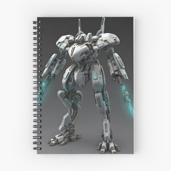 Item preview, futuristic mech with two element katanas designed and sold by MalakShams.