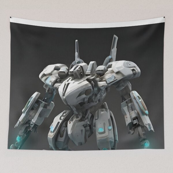 Item preview, futuristic mech with two element katanas designed and sold by MalakShams.