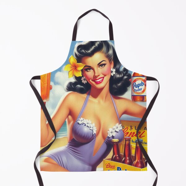 Artikelvorschau, Retro-Strand-Sommer-Bier-Pin-Up entworfen und verkauft von PulpVintage.
