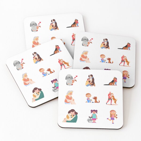 Item preview, Beautiful dogs affectionately hugging their friends designed and sold by huape.