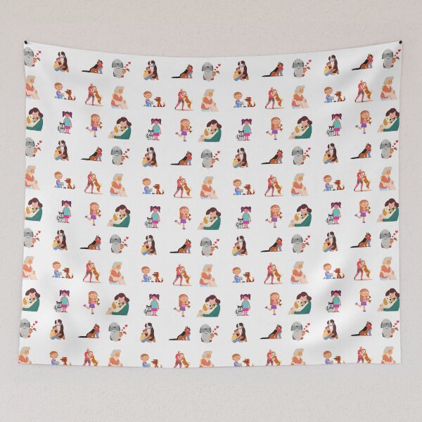 Item preview, Beautiful dogs affectionately hugging their friends designed and sold by huape.