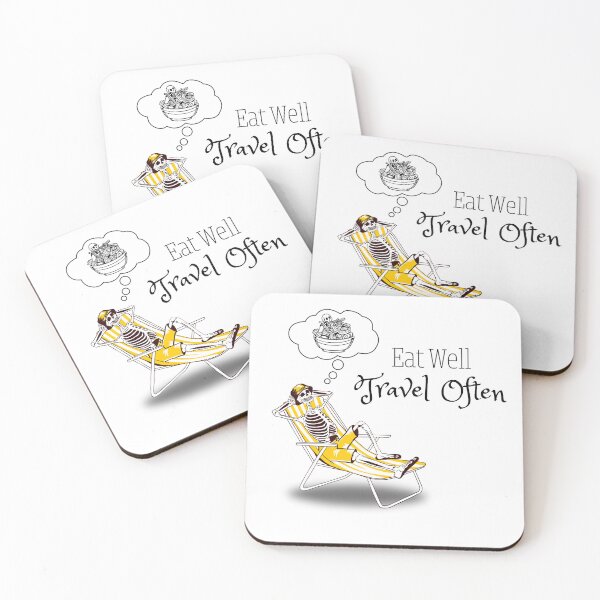 Item preview, Eat Well Travel Often Funny designed and sold by StarArtsStudio.