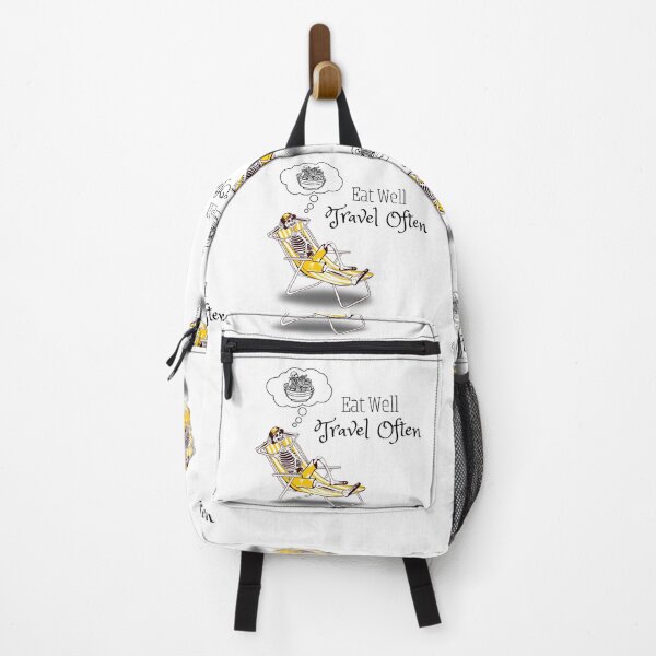 Item preview, Eat Well Travel Often Funny designed and sold by StarArtsStudio.