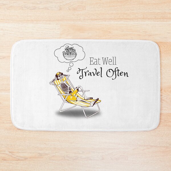 Item preview, Eat Well Travel Often Funny designed and sold by StarArtsStudio.