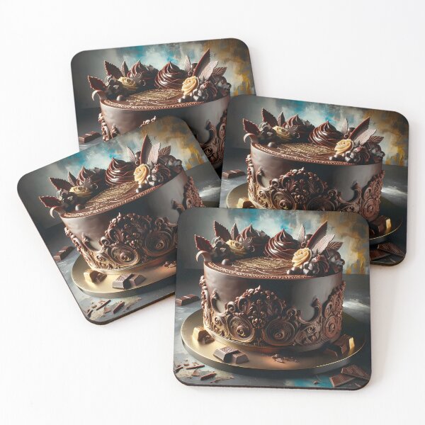 Item preview, Rococo Chocolate Cake Elegance: A Birthday Fantasy designed and sold by DeenaDee.