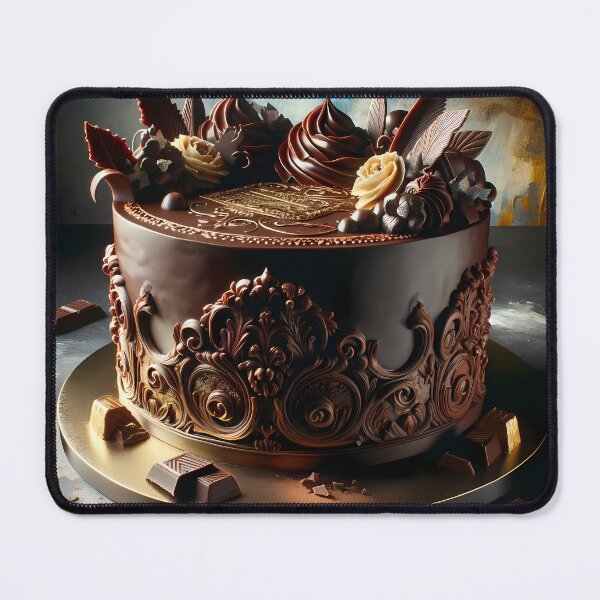 Item preview, Rococo Chocolate Cake Elegance: A Birthday Fantasy designed and sold by DeenaDee.