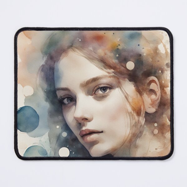 Item preview, Pretty woman in watercolor in dreamy mood abstract. designed and sold by kreativeadern.