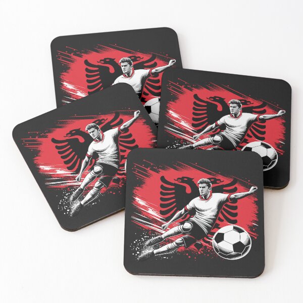 Item preview, Dynamic Albania Soccer Star in Action - Vector Design designed and sold by SerhiiArt.